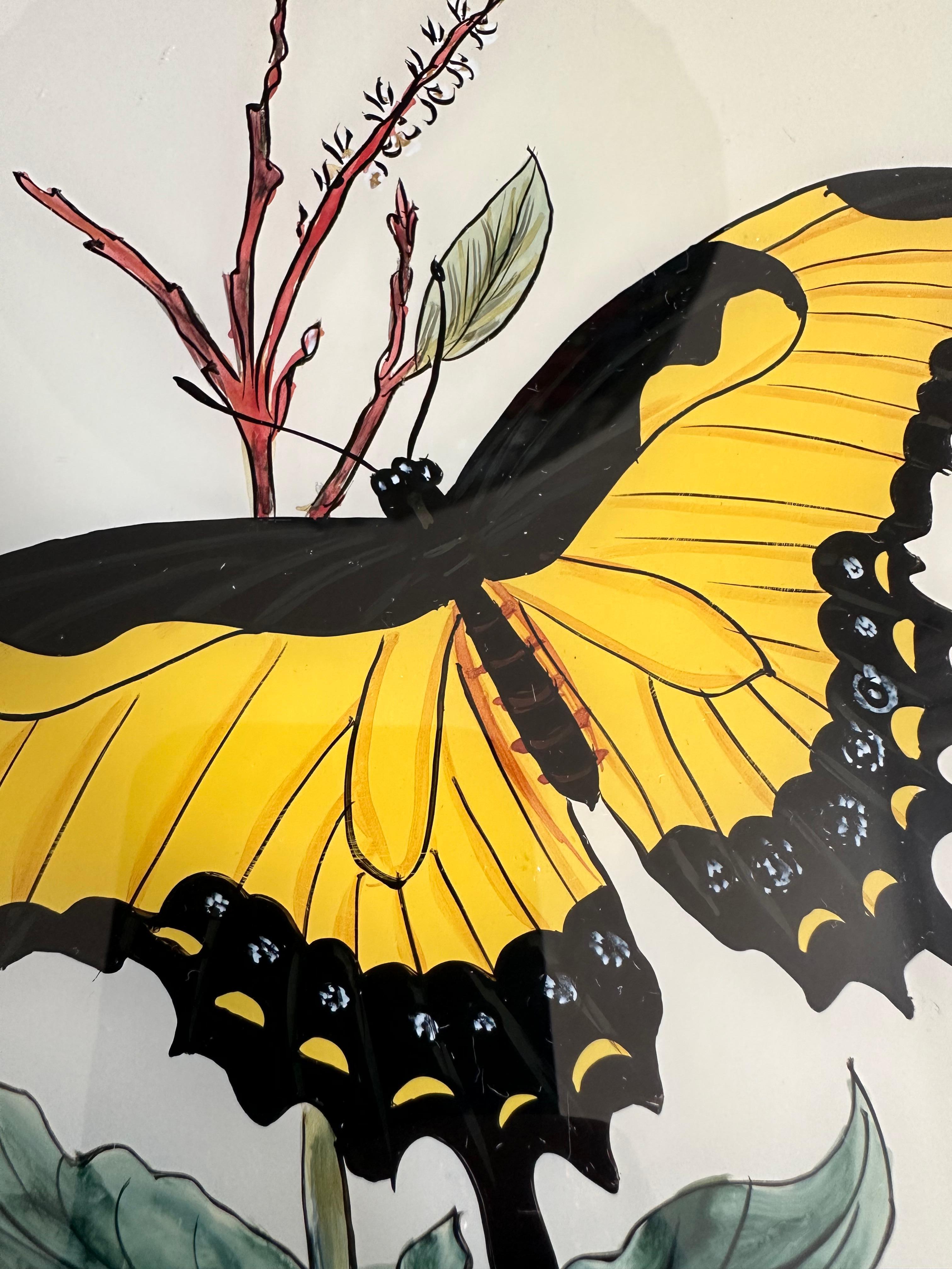 Illustrazione di farfalle del XIX secolo: Eleganza dell'arte entomologica in vendita 2