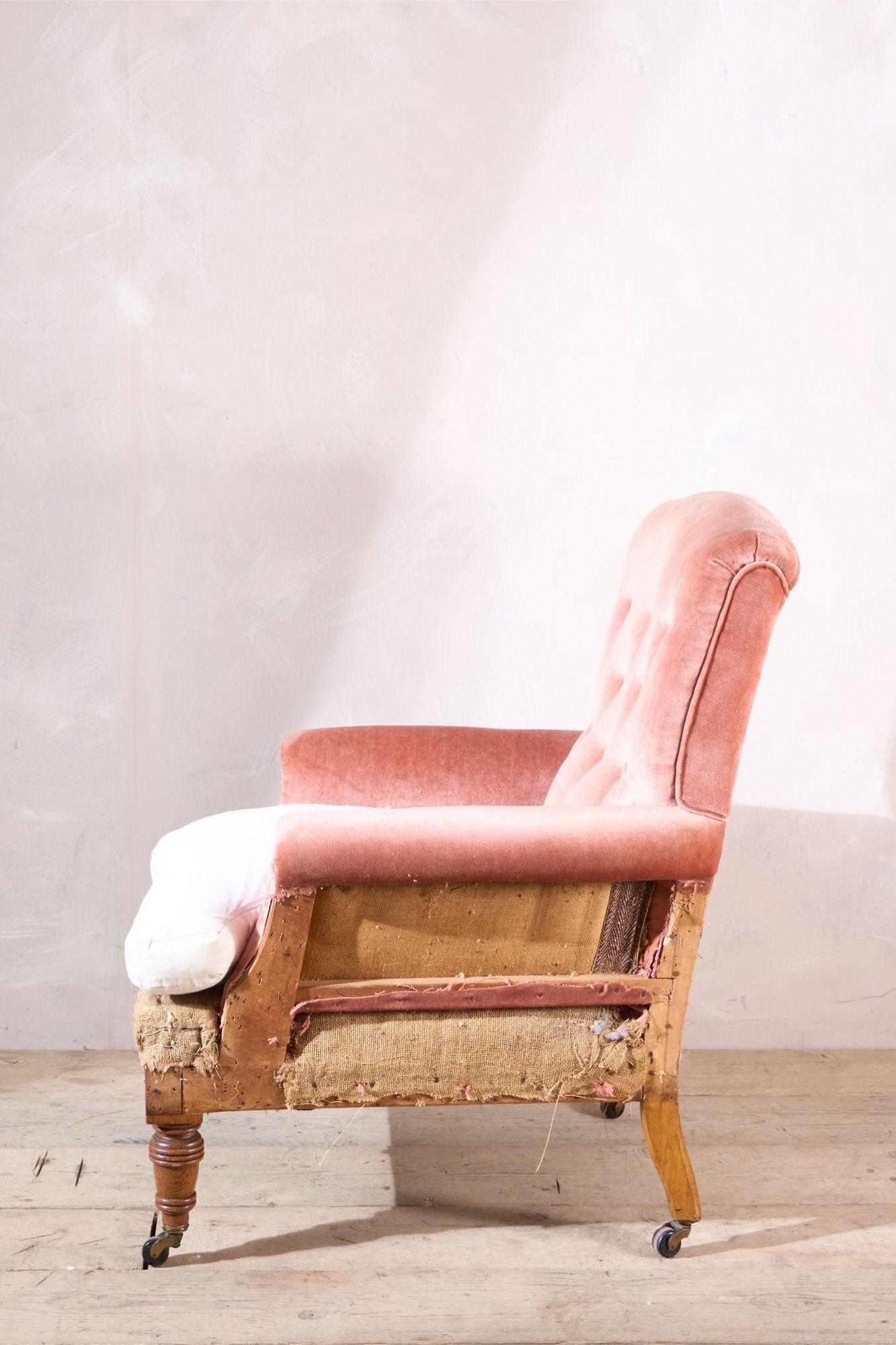 Fauteuil de campagne à dossier boutonné du 19e siècle Excellent état - En vente à Malton, GB