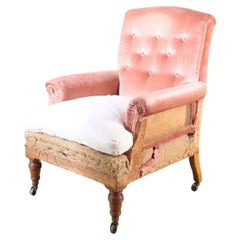 19th century Buttoned back country house armchair