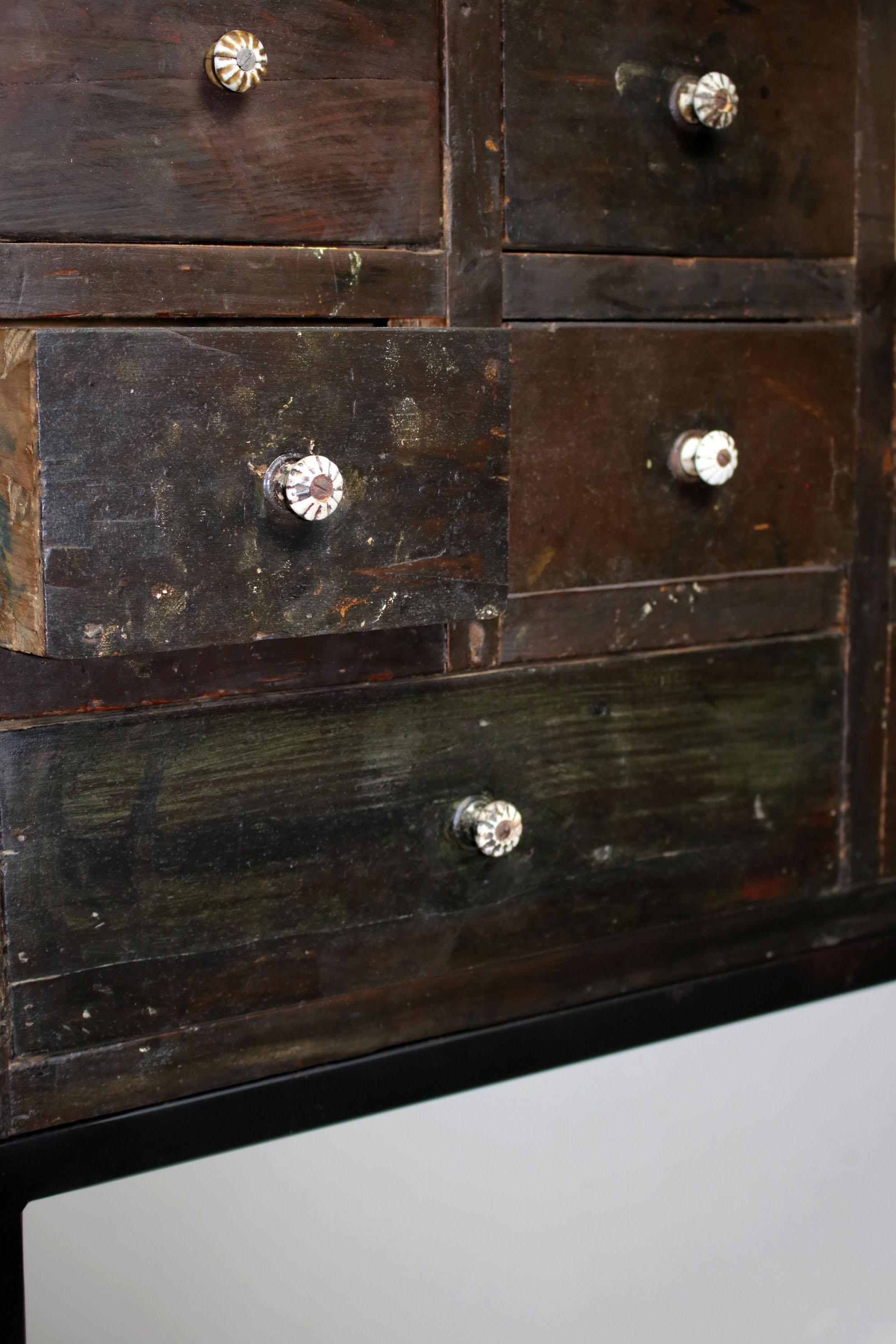 19th Century Cabinet For Paint Samples For Sale 1