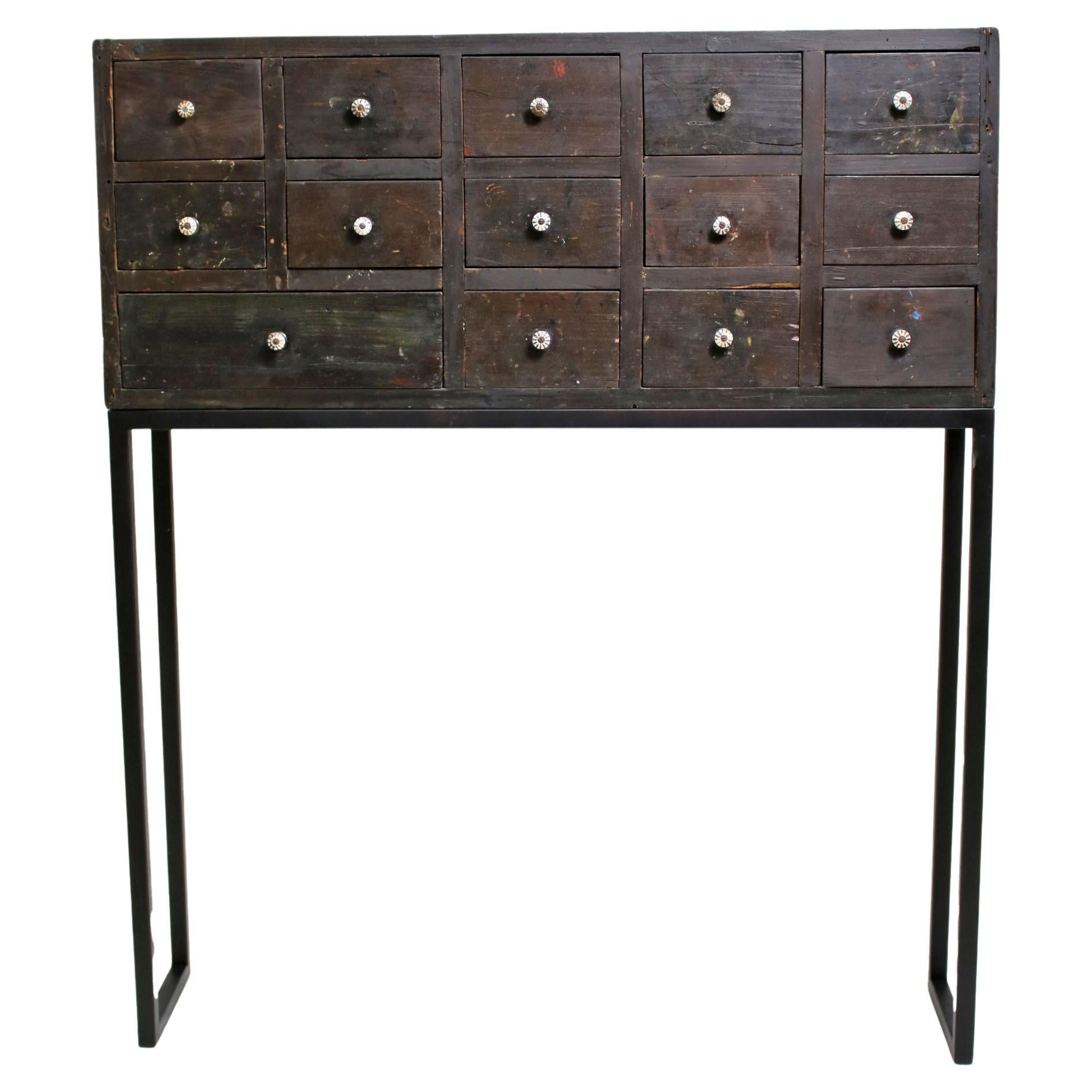 19th Century Cabinet For Paint Samples For Sale