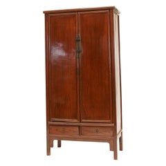 Antique 19th Century Elm Cabinet , Ming style