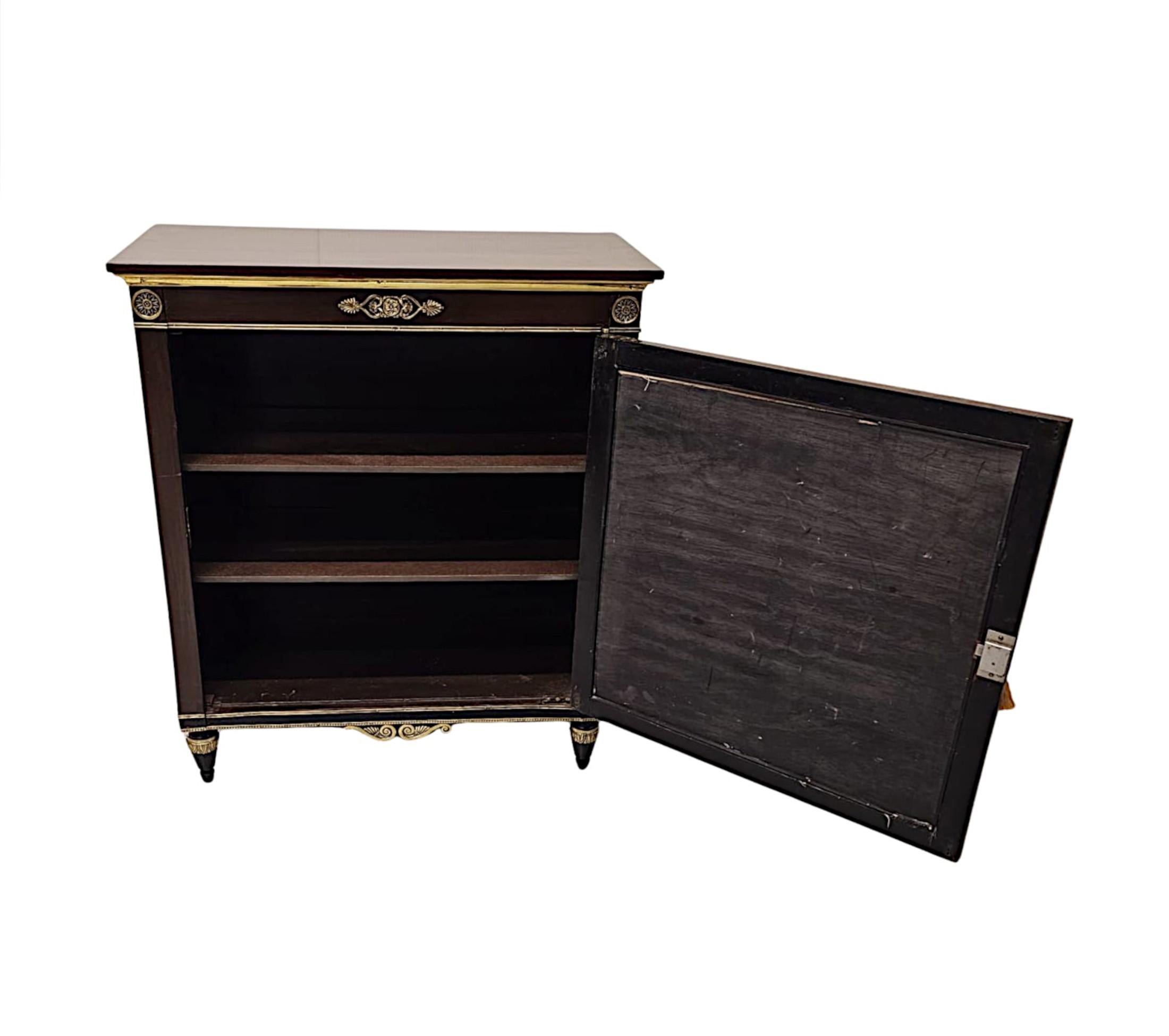 19th Century Cabinet with Brass Grille and Mounts For Sale 1