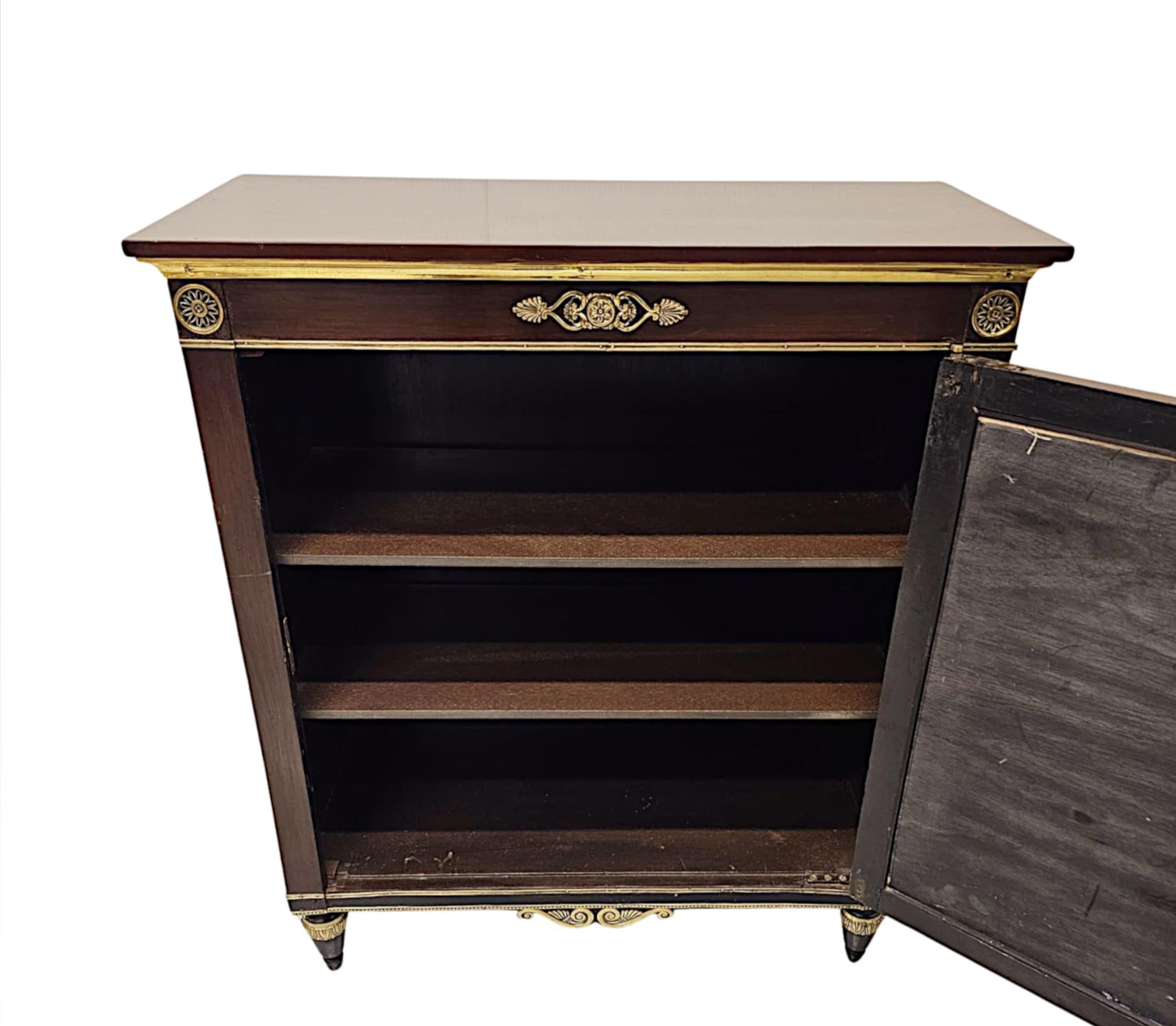 19th Century Cabinet with Brass Grille and Mounts For Sale 2