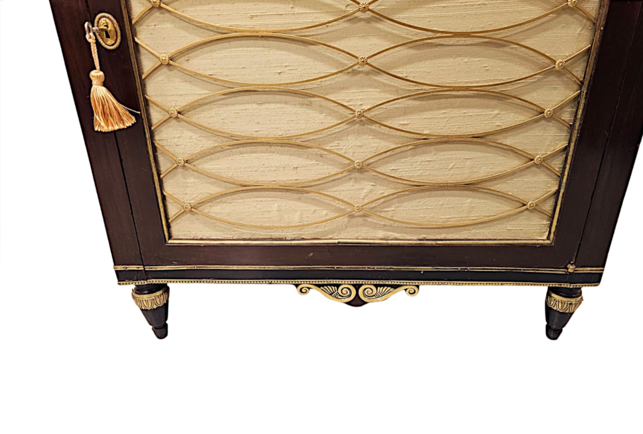 19th Century Cabinet with Brass Grille and Mounts For Sale 3