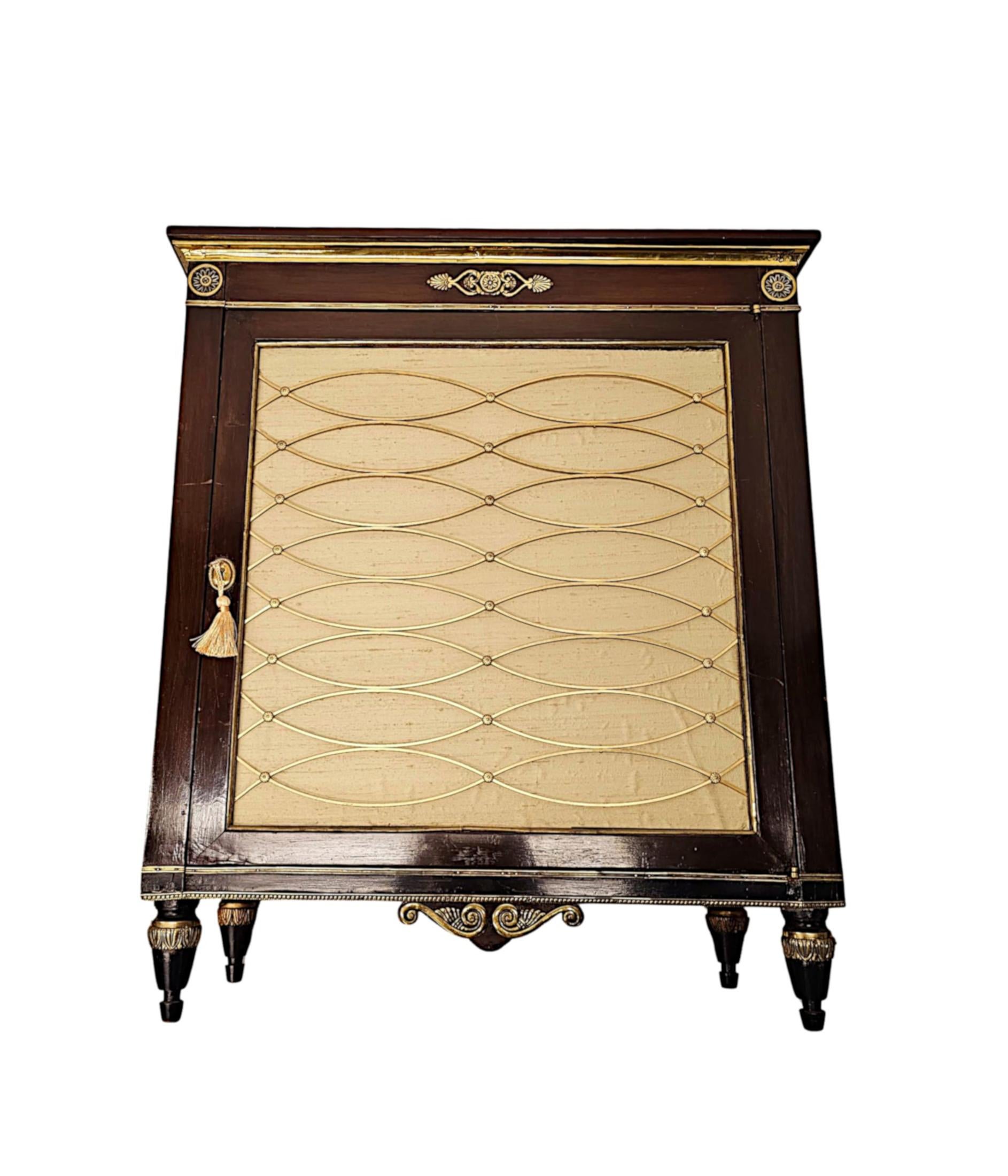 19th Century Cabinet with Brass Grille and Mounts For Sale 4