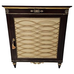 19th Century Cabinet with Brass Grille and Mounts
