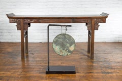 Gong en bronze monté sur une base personnalisée