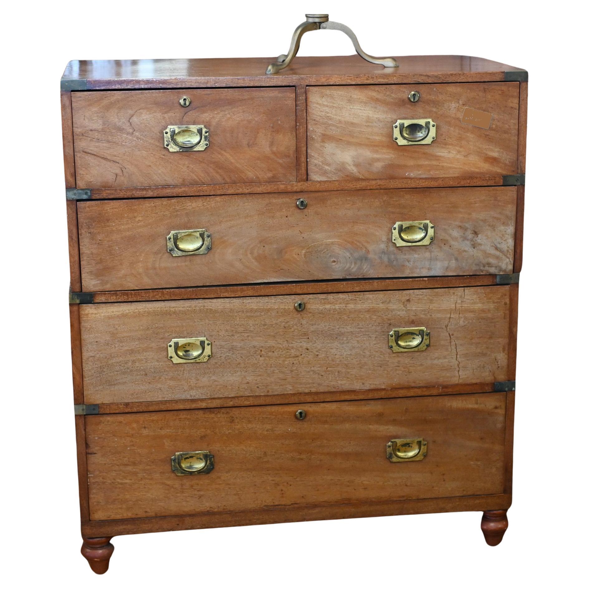 19th Century Campaign Chest Drawers