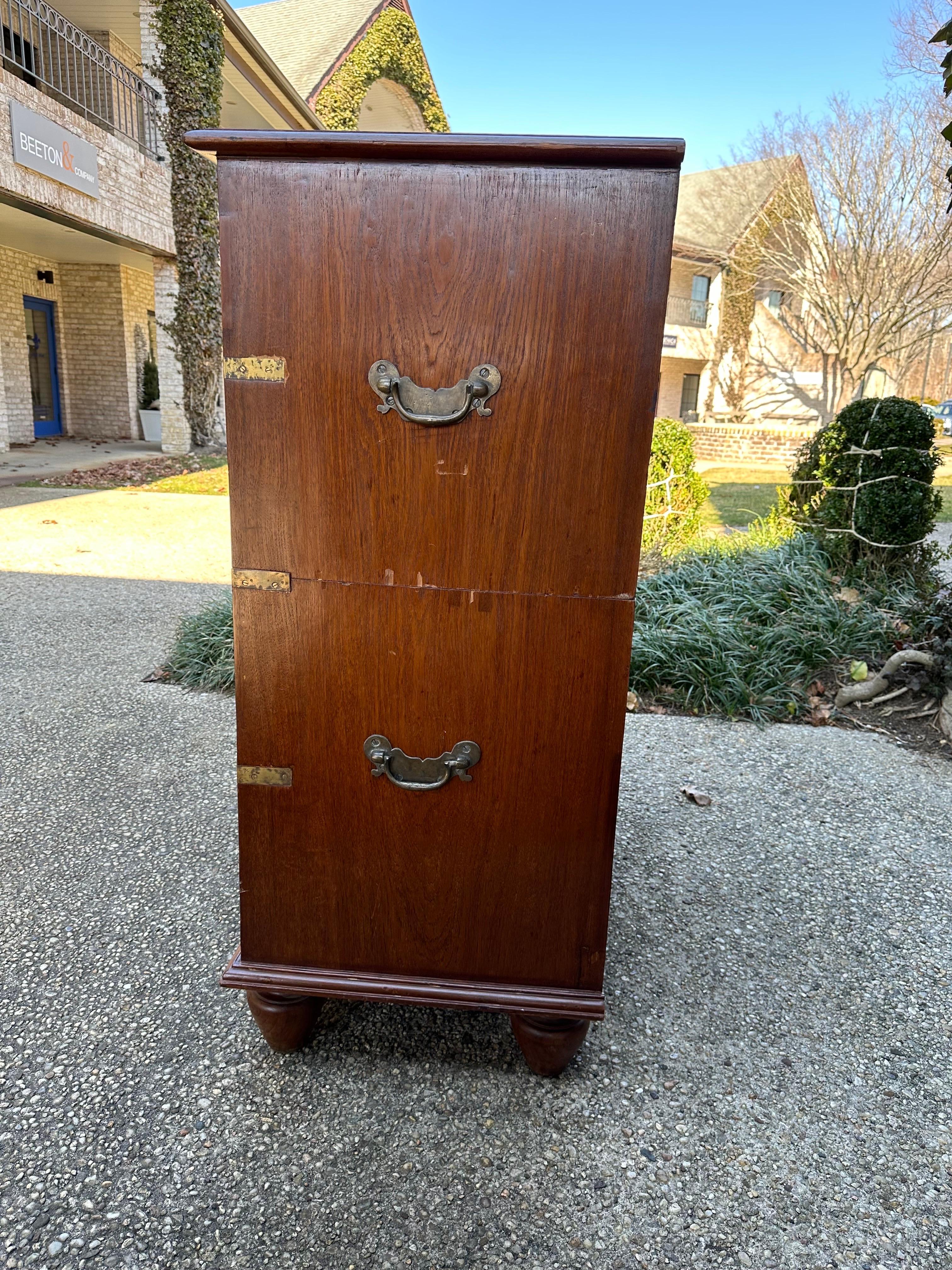 19th Century Campaign Chest In Good Condition For Sale In East Hampton, NY