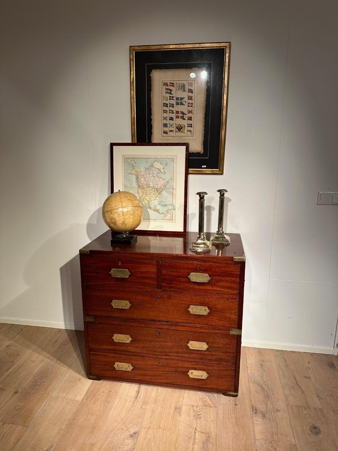 19th Century campaign chest of drawers For Sale 8