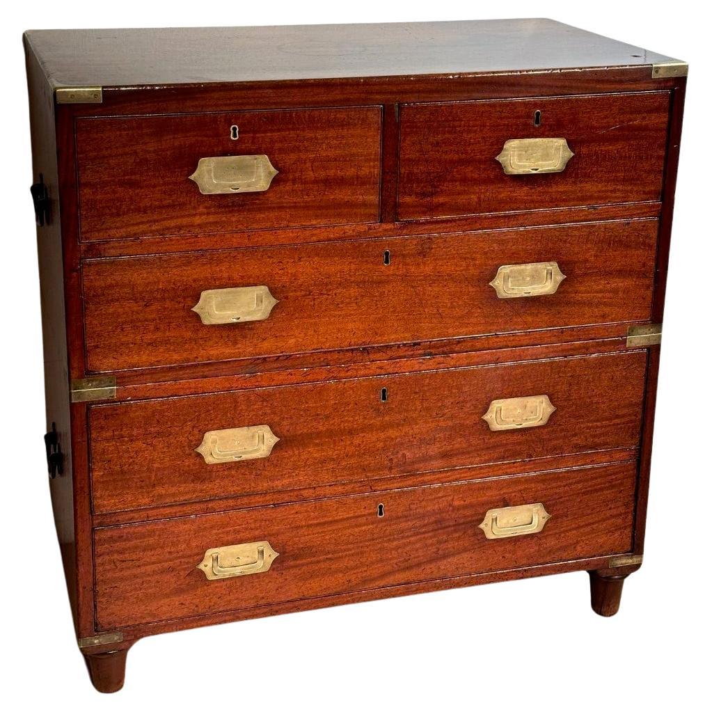19th Century campaign chest of drawers