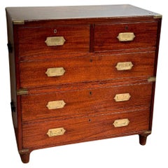 Antique 19th Century campaign chest of drawers