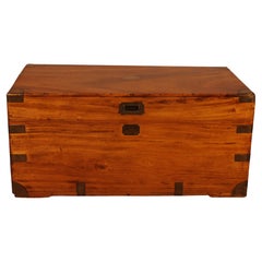 19th Century Campaign Chest or Marine Chest in Camphor