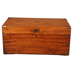 19th Century Campaign Chest or Marine Chest in Camphor