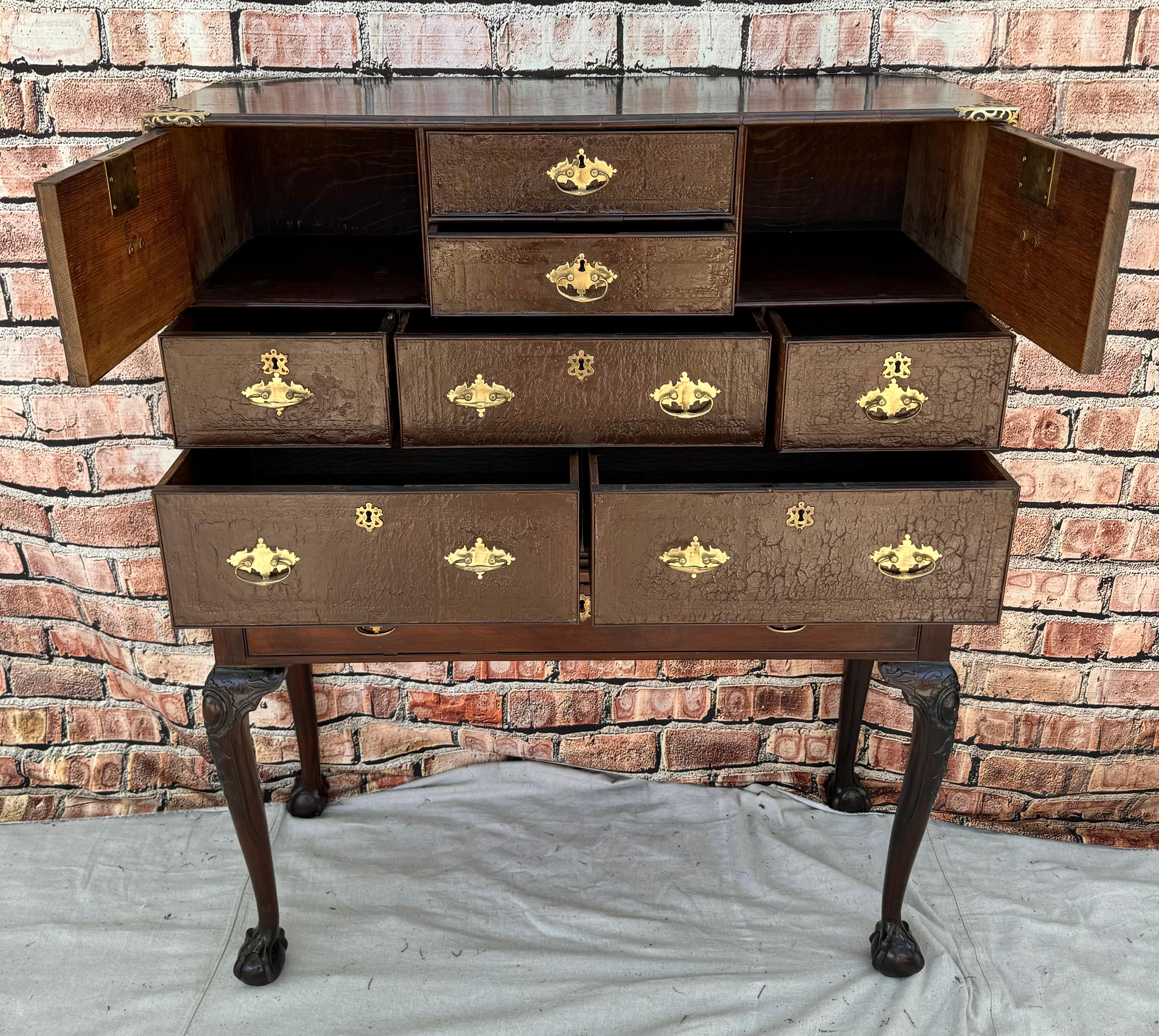 19th Century Campaign Desk Cabinet on Stand For Sale 4