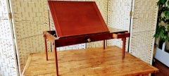 19th century Campaign desk top writing table