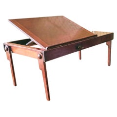 19th century Campaign desk top writing table