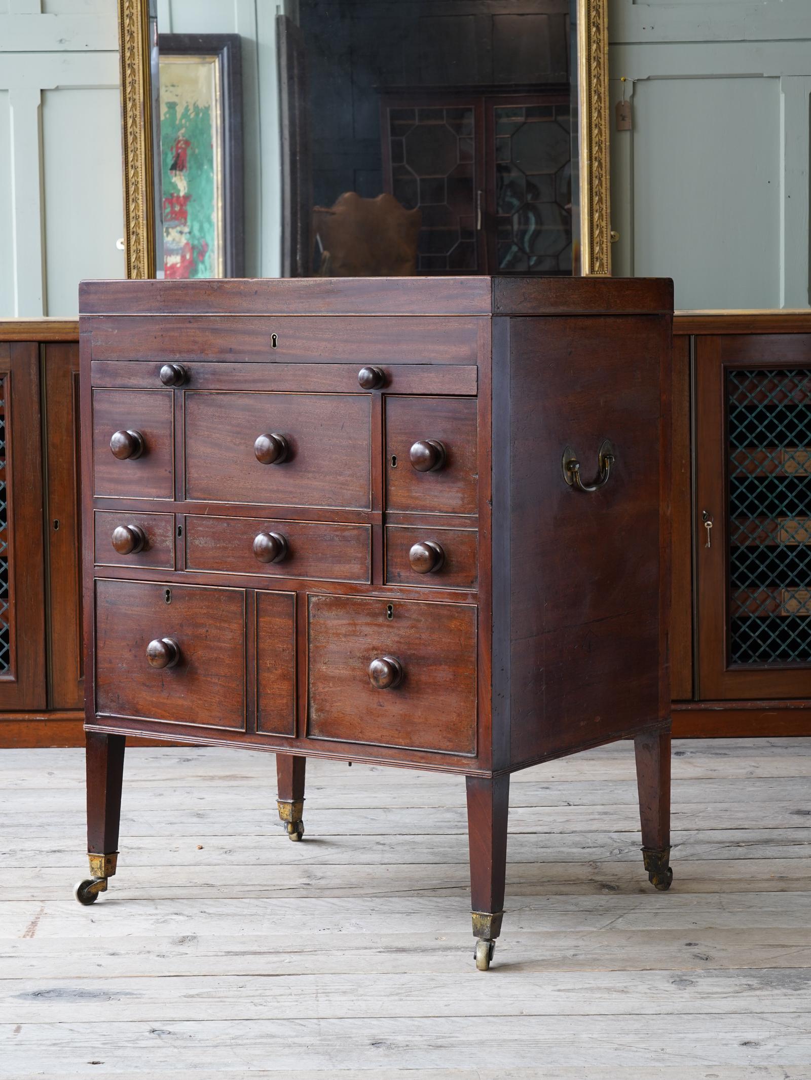 English 19th Century Campaign Dressing Table