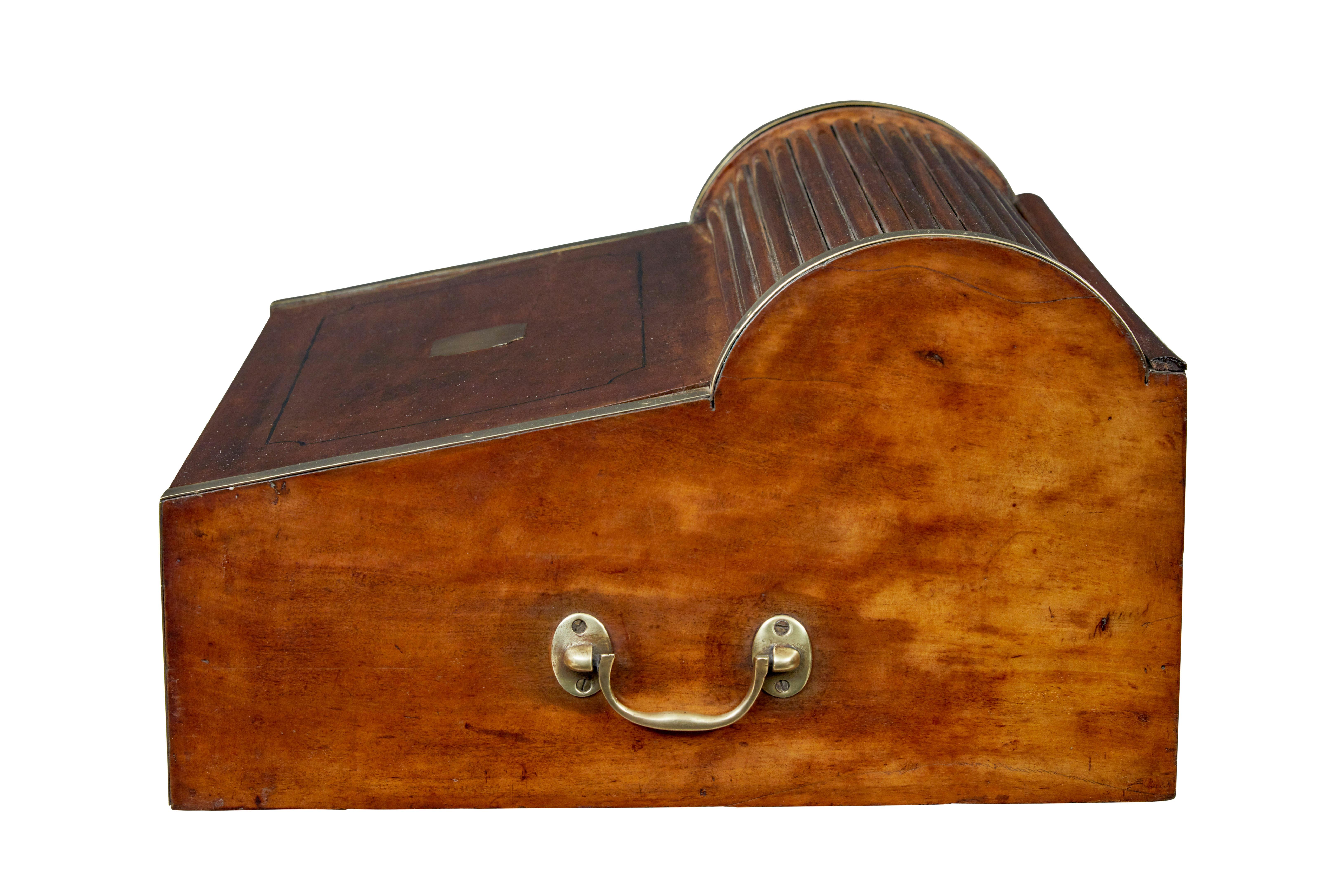 19th century campaign metamorphic camphor writing slope in vendita 2
