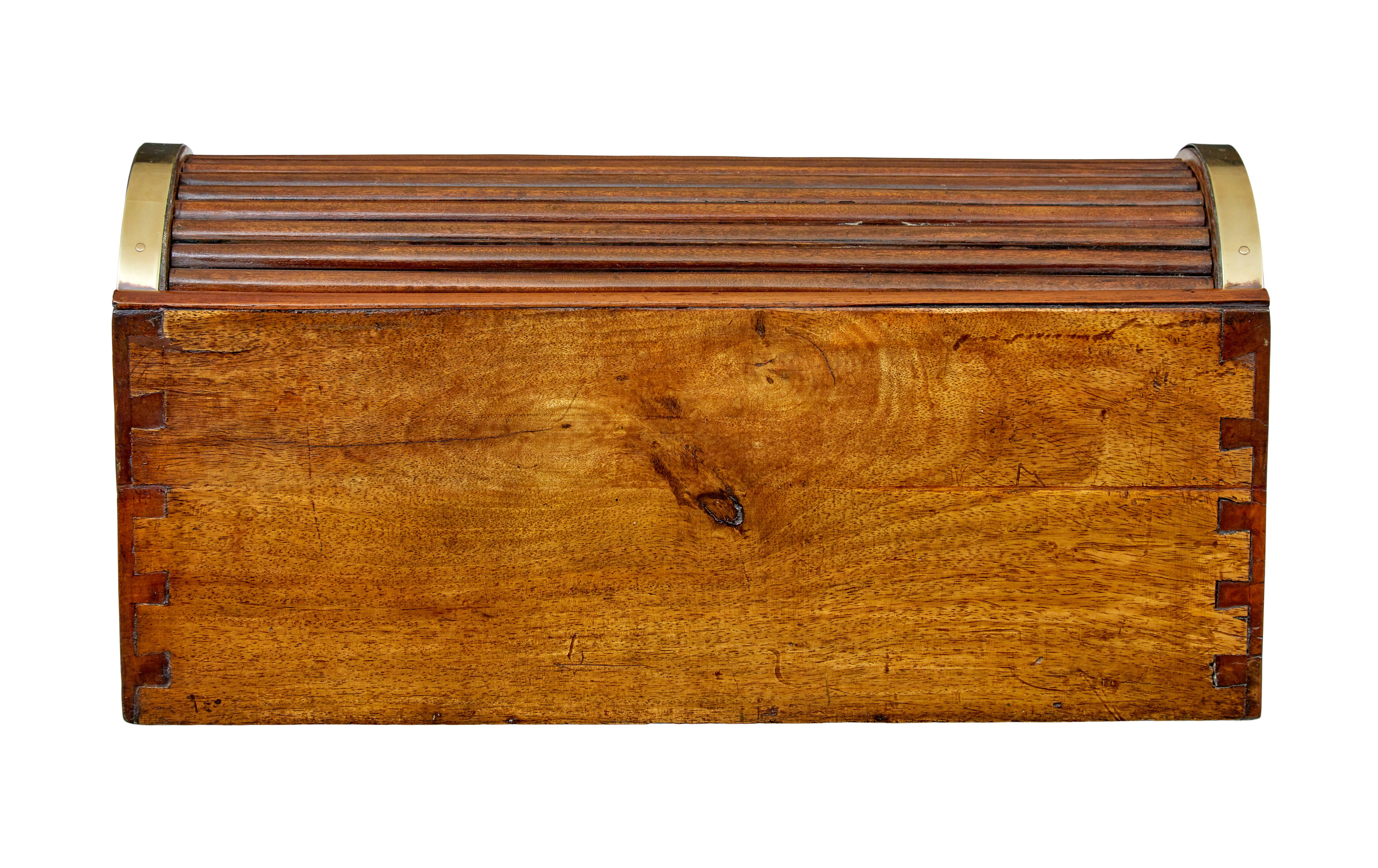 19th century campaign metamorphic camphor writing slope in vendita 1