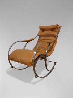 19th Century Campaign Rocking Armchair by Peter Cooper for R.W. Winfield