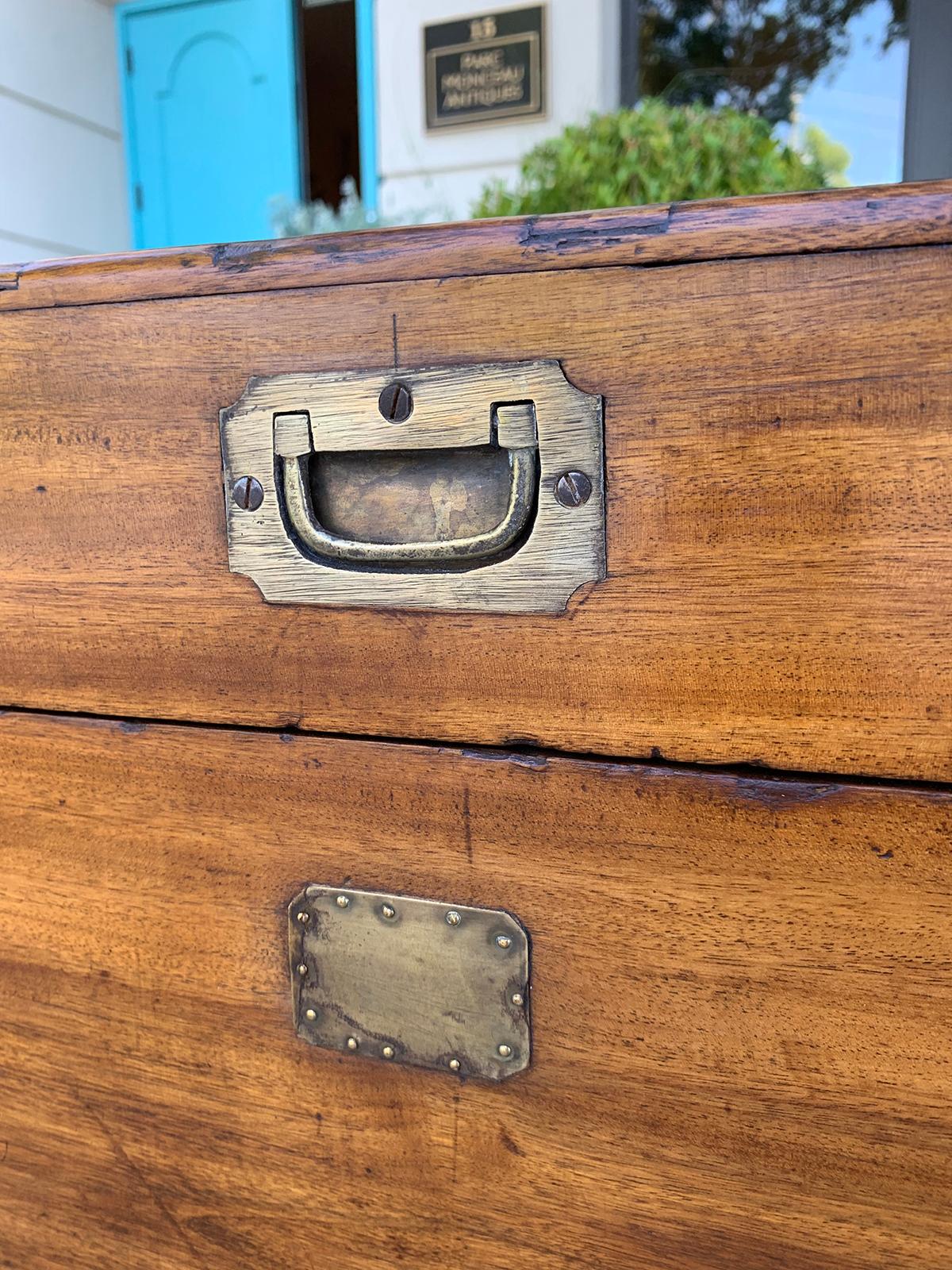19th Century Campaign Style Camphor Wood Trunk 10