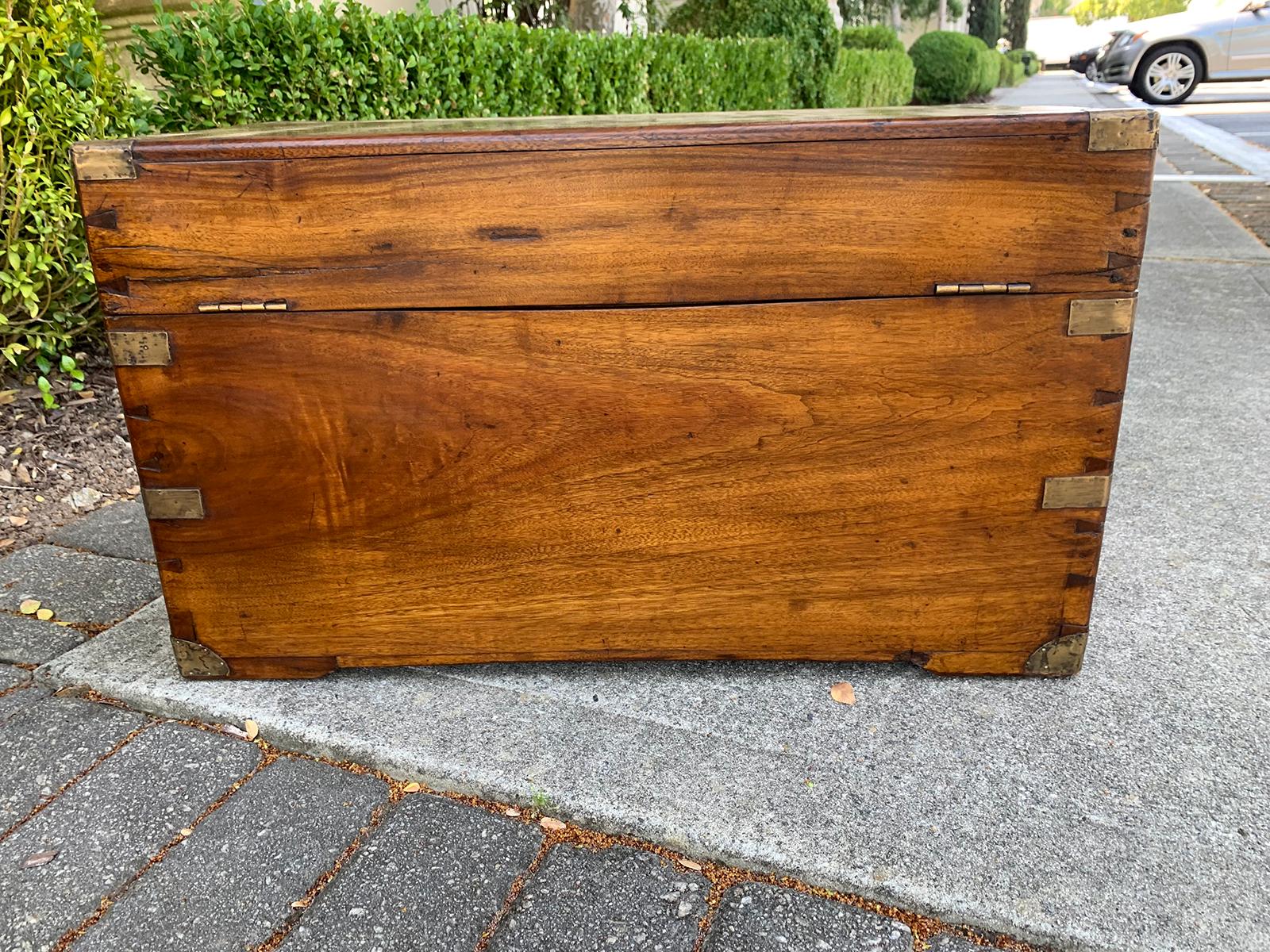 19th Century Campaign Style Camphor Wood Trunk 14