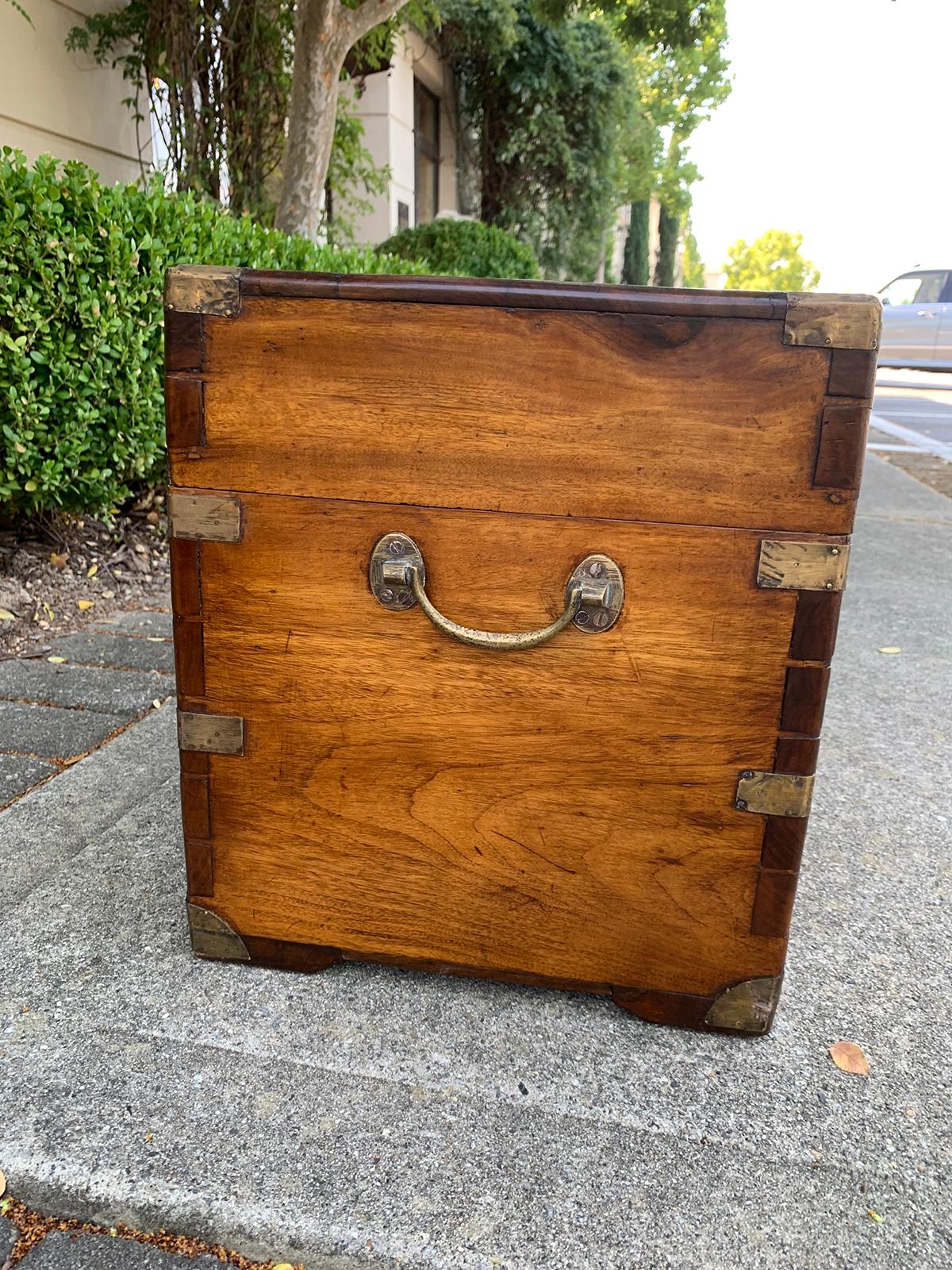 19th Century Campaign Style Camphor Wood Trunk 2