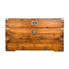 19th Century Campaign Style Camphor Wood Trunk
