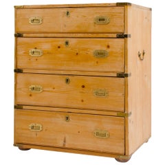 19th Century Campaign Style Chest of Drawers