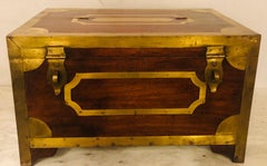 Coffret de toilette ou boîte à bijoux du 19e siècle à incrustation de boules, Campaigner