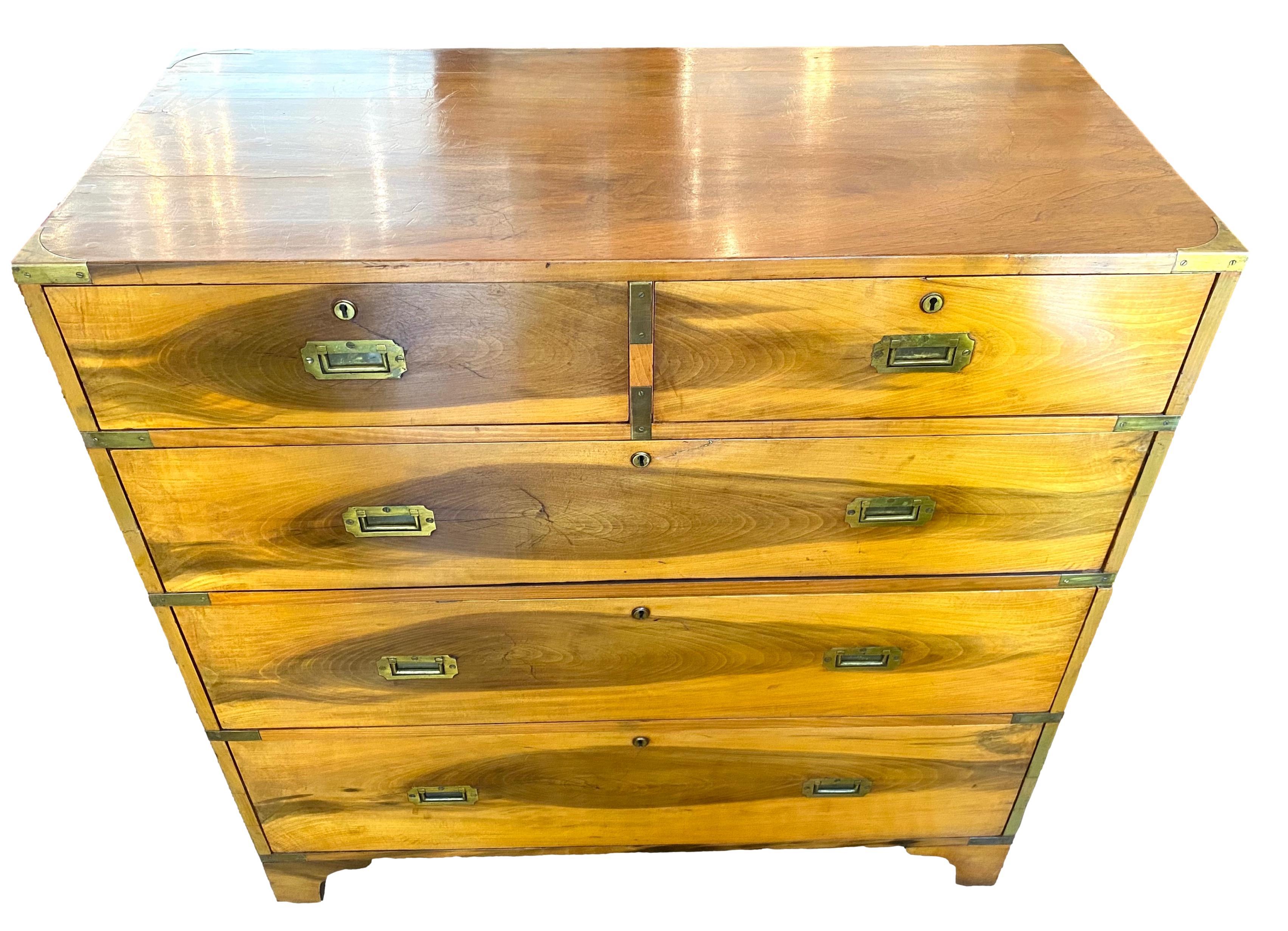 19th Century Camphor Campaign Chest In Good Condition For Sale In East Hampton, NY