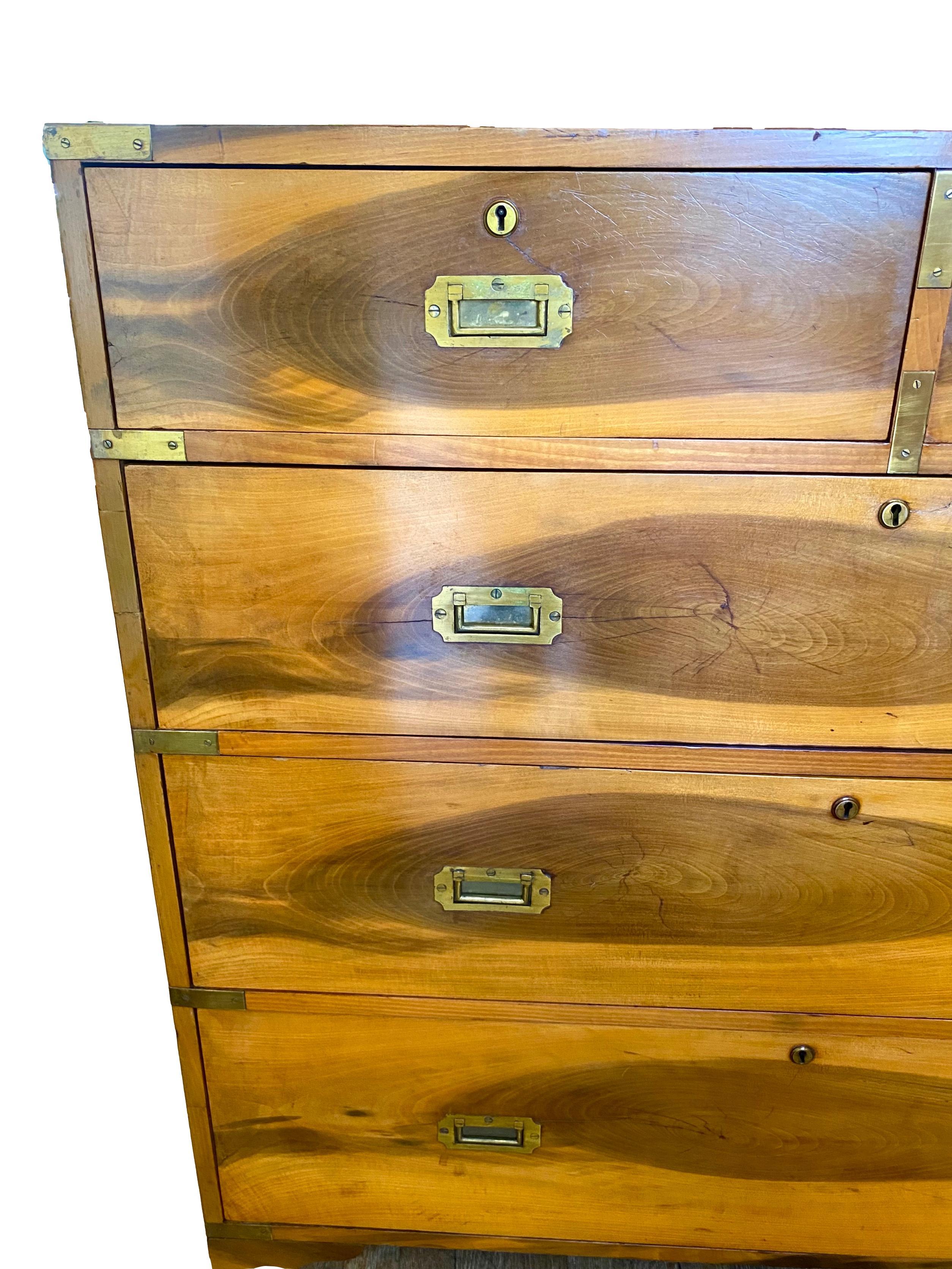 Wood 19th Century Camphor Campaign Chest For Sale