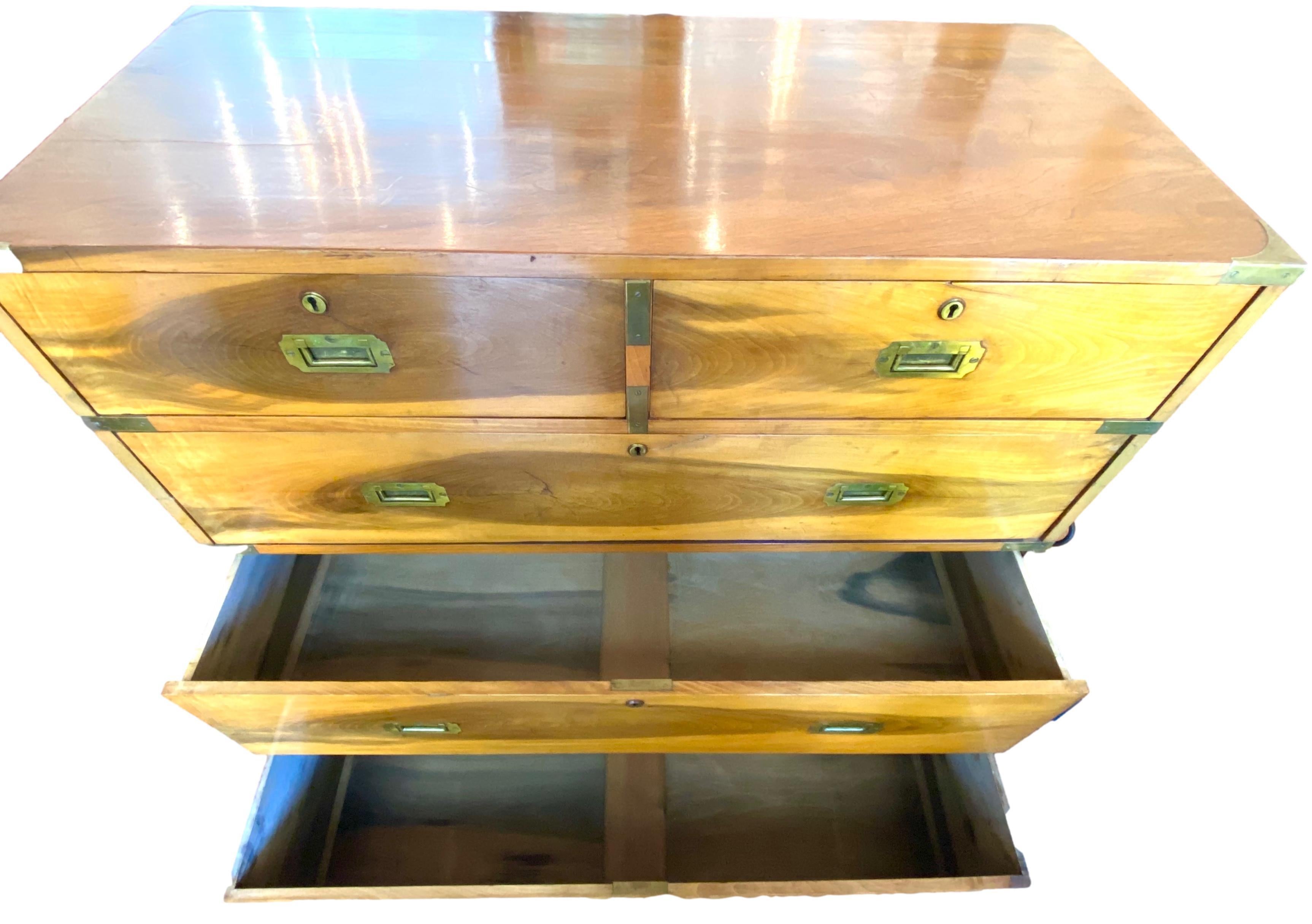 19th Century Camphor Campaign Chest For Sale 3