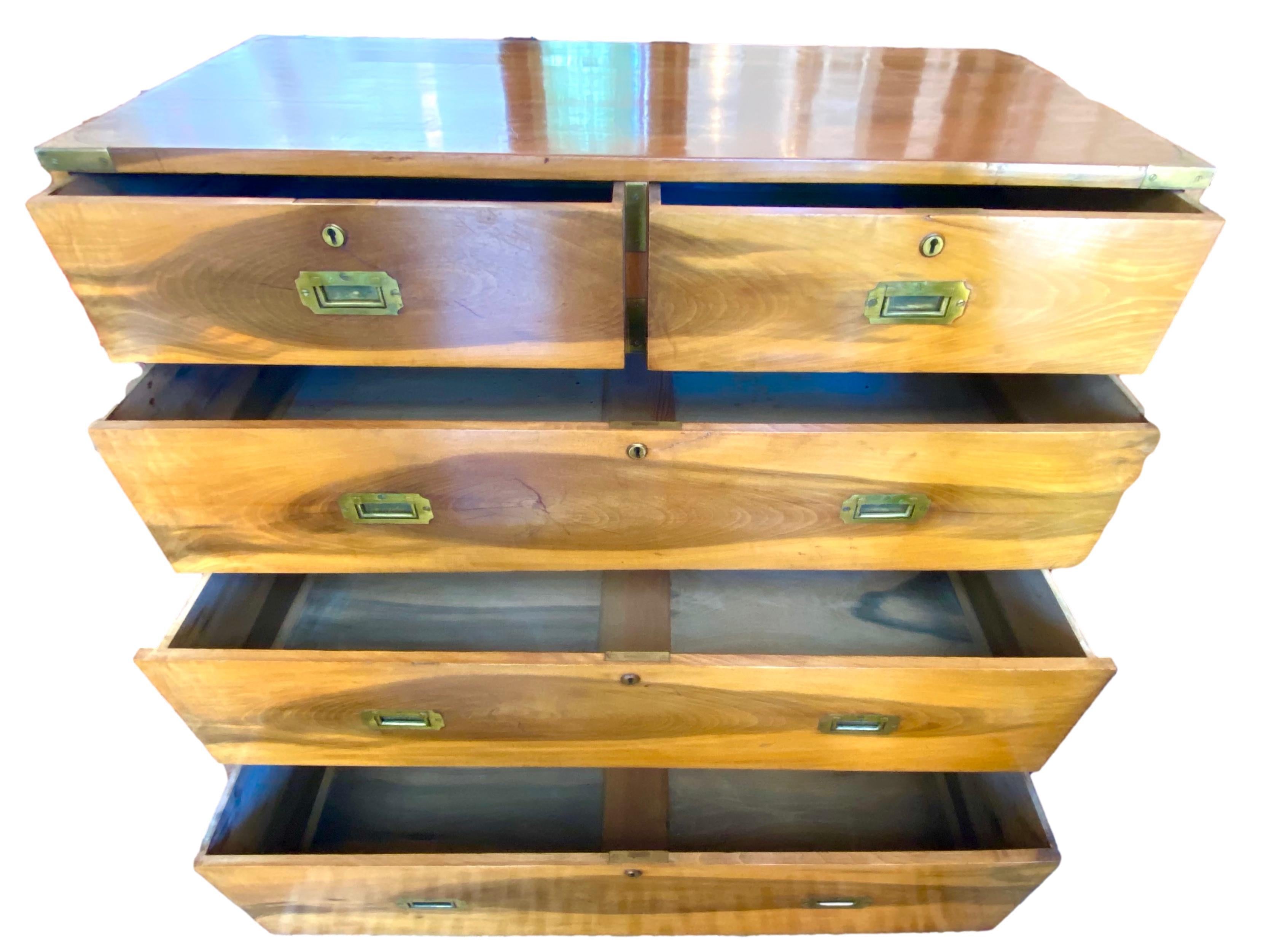 19th Century Camphor Campaign Chest For Sale 4