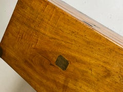 19th-century camphor wood antique campaign chest