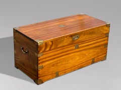 19th Century Camphor Wood Campaign Travelling Trunk