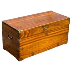 19th Century Camphor Wood Campaign Travelling Trunk
