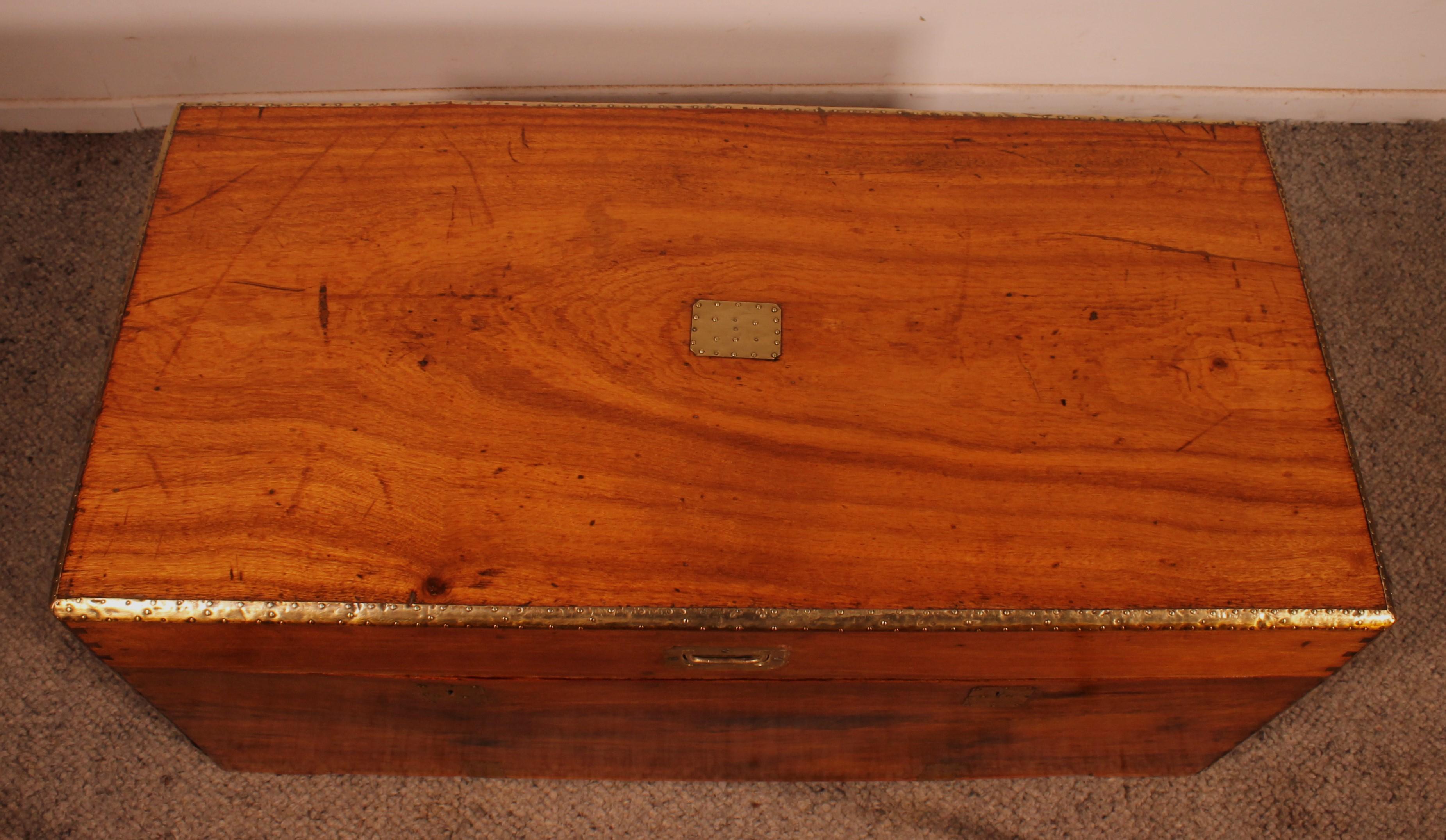 19th Century Camphor Wood Marine / Campaign Chest For Sale 7