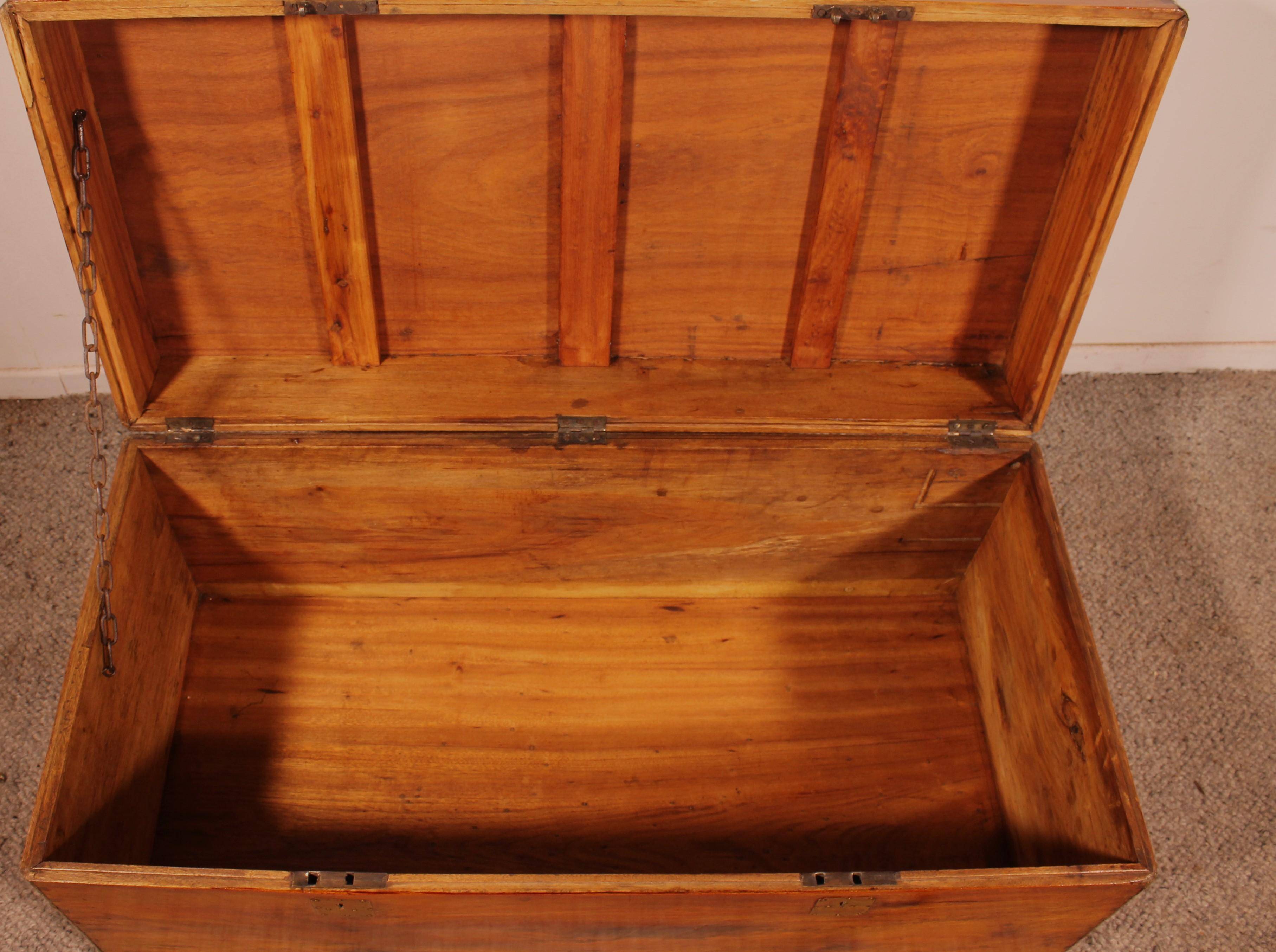 19th Century Camphor Wood Marine / Campaign Chest For Sale 8
