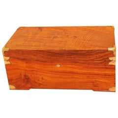19th Century Camphor Wood Military Campaign Trunk