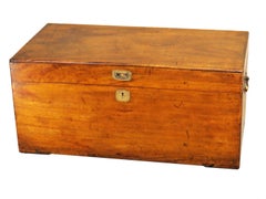 Antique 19th Century Camphor Wood Military Campaign Trunk