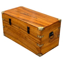 19th Century Camphor Wood Travelling Campaign Trunk