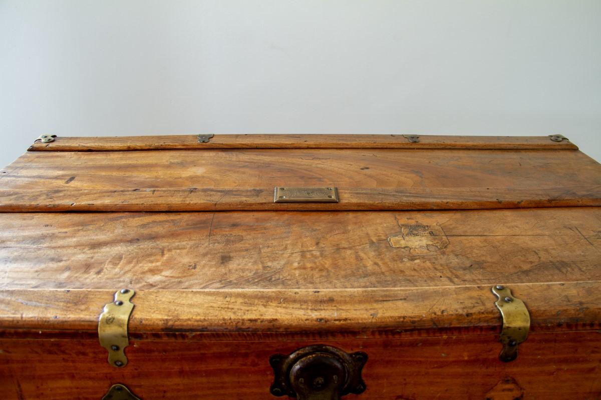 Campaign 19th Century Camphor Wood Travelling Trunk