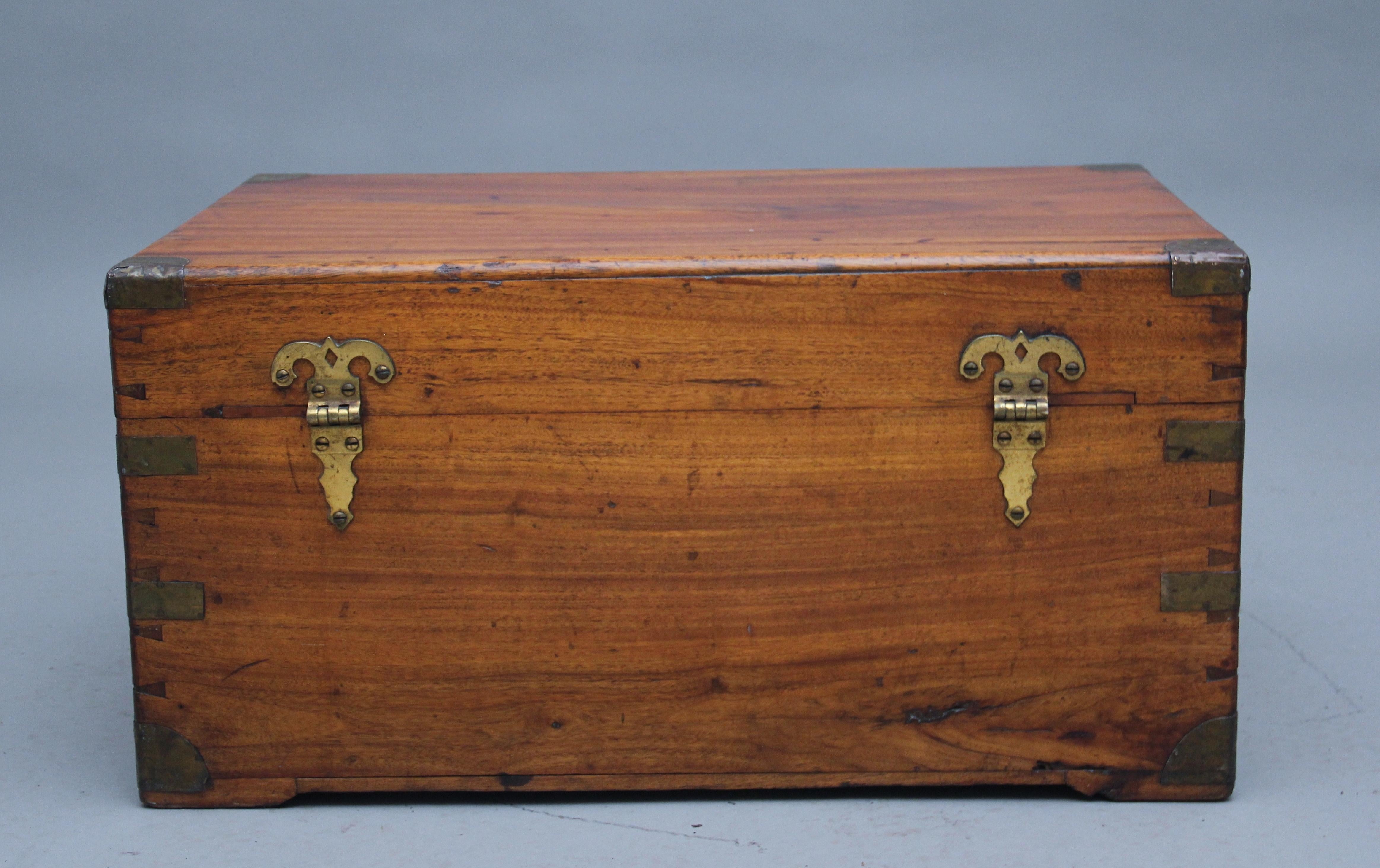 19th Century Camphor Wood Trunk In Good Condition For Sale In Martlesham, GB