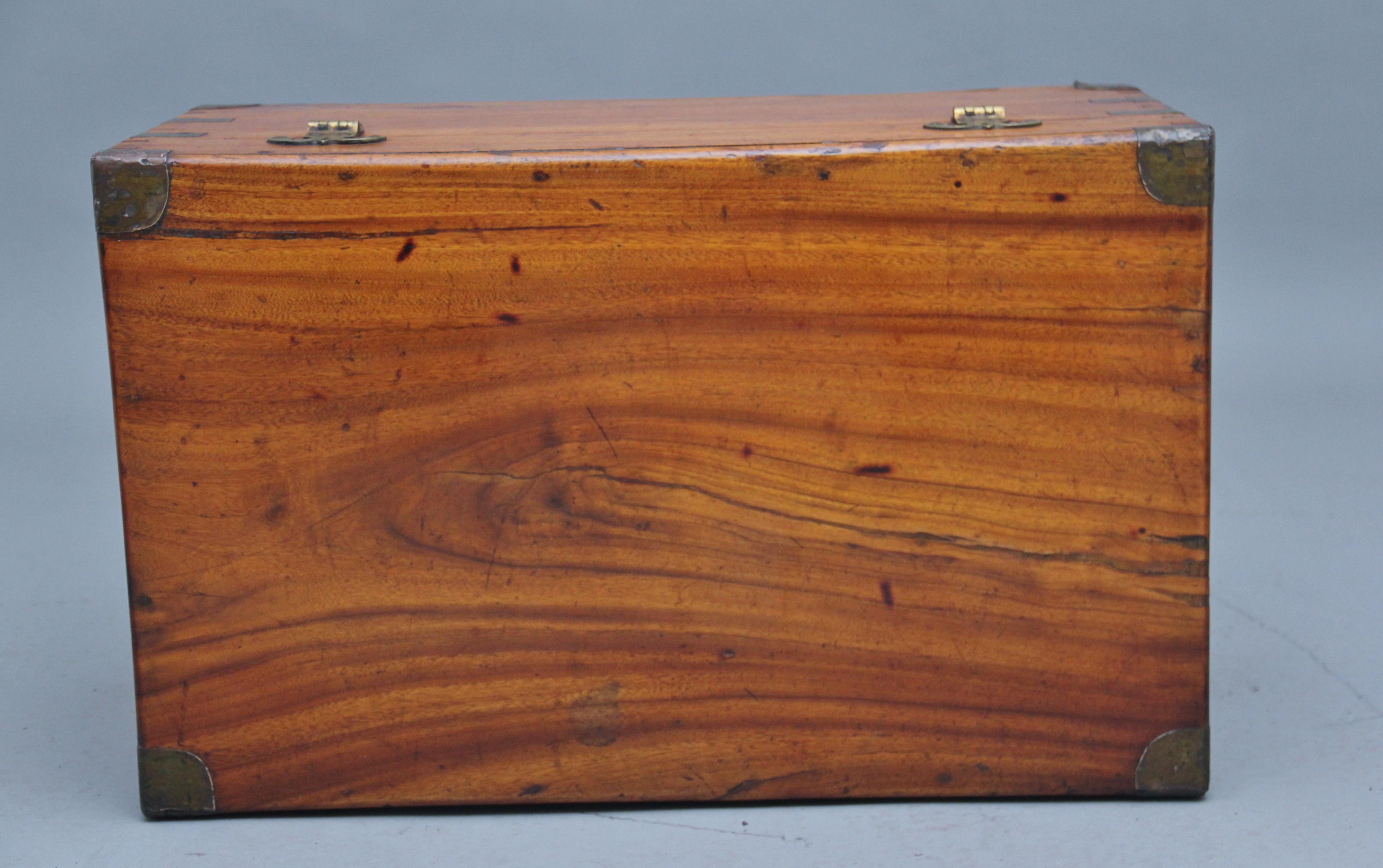 Hardwood 19th Century Camphor Wood Trunk For Sale