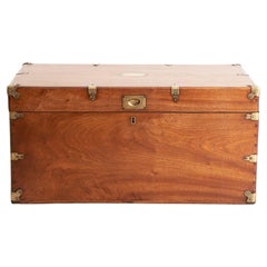 19th Century Camphorwood Military Campaign Trunk C1850