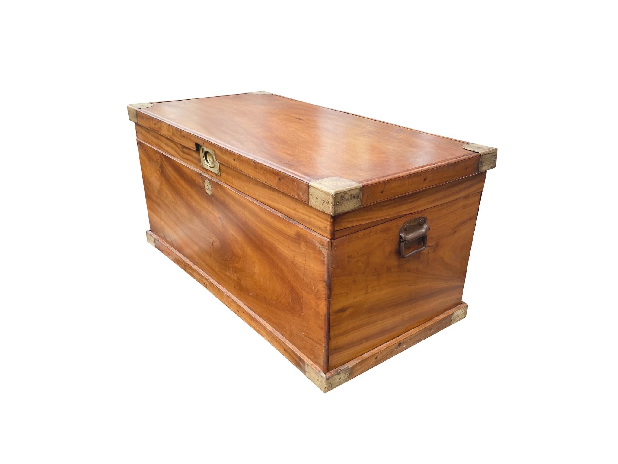 Hand-Crafted 19th Century Camphorwood Trunk