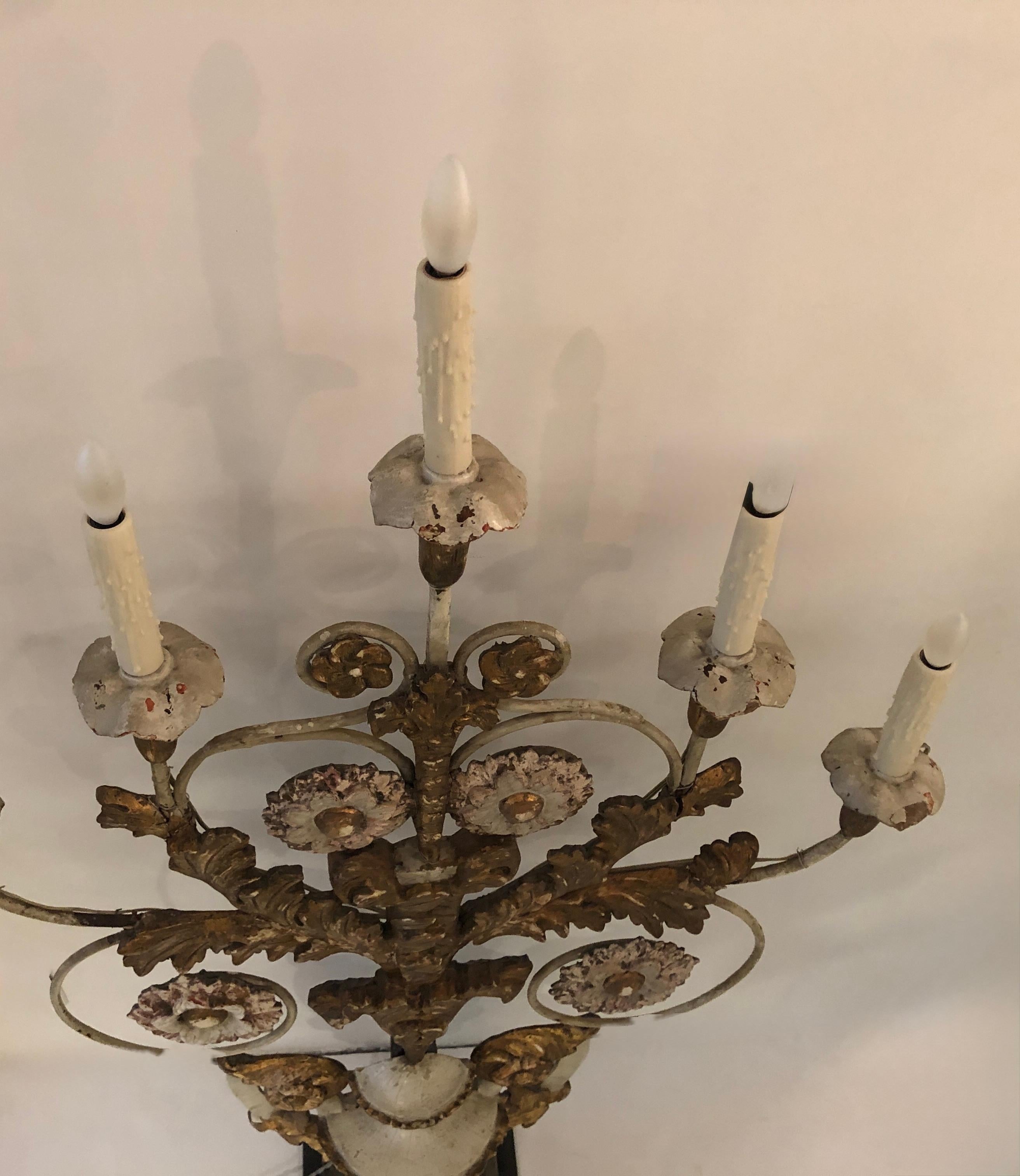 19th Century Candelabra Table Lamp For Sale 4
